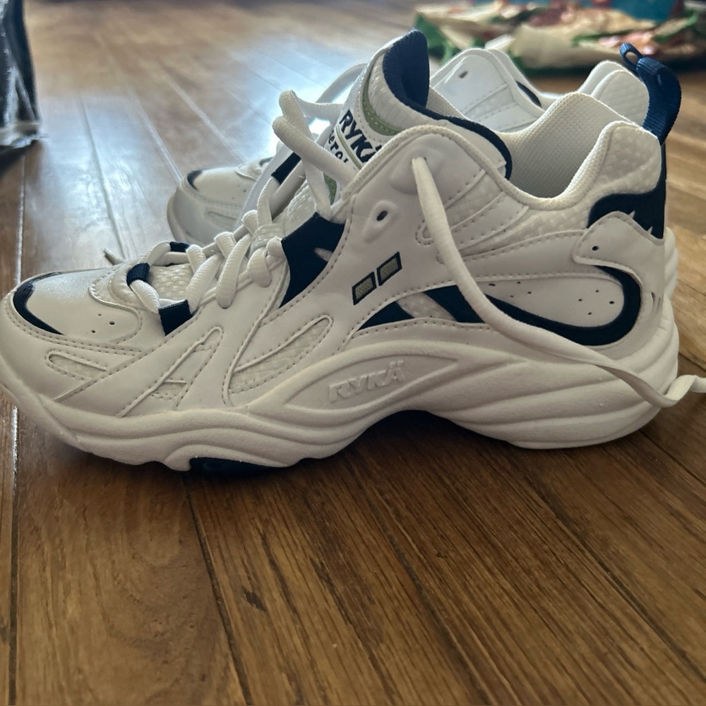 Ryka White and Navy Athletic Sneakers NWT